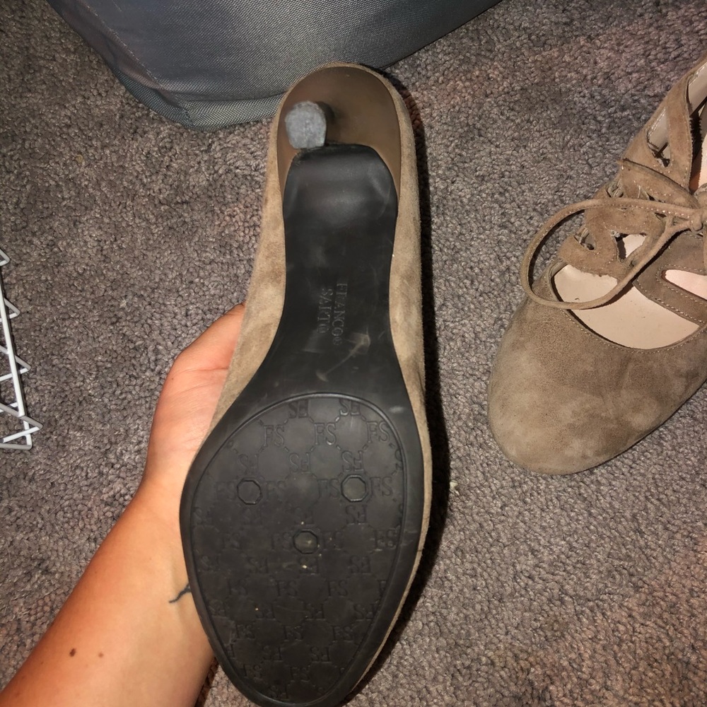 Franco Sarto Reine Suede Tie Women’s Heels Size10M - Picture 4 of 8